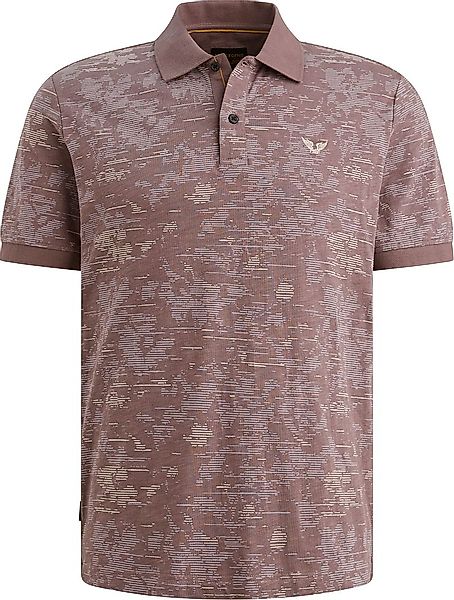 PME Legend Poloshirt Slub Jersey Moonscape Lila - Größe M günstig online kaufen