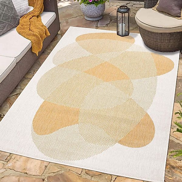 Carpet City Outdoorteppich »DUO RUG 5835«, rechteckig, 5 mm Höhe, Wendetepp günstig online kaufen