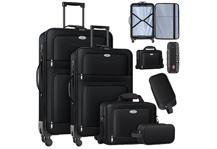 KESSER Kofferset, 4 Rollen, (4 tlg., Kosmetiktasche Handgepäck leichter Kof günstig online kaufen
