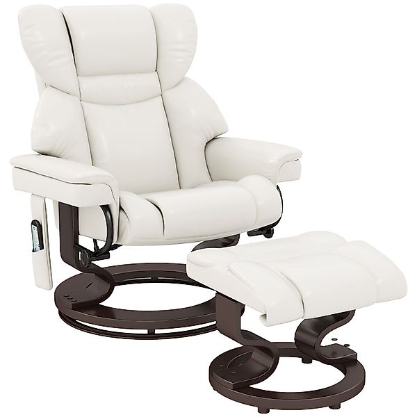 HOMCOM Massagesessel mit Fußhocker, Liegefunktion (Relaxsessel, günstig online kaufen