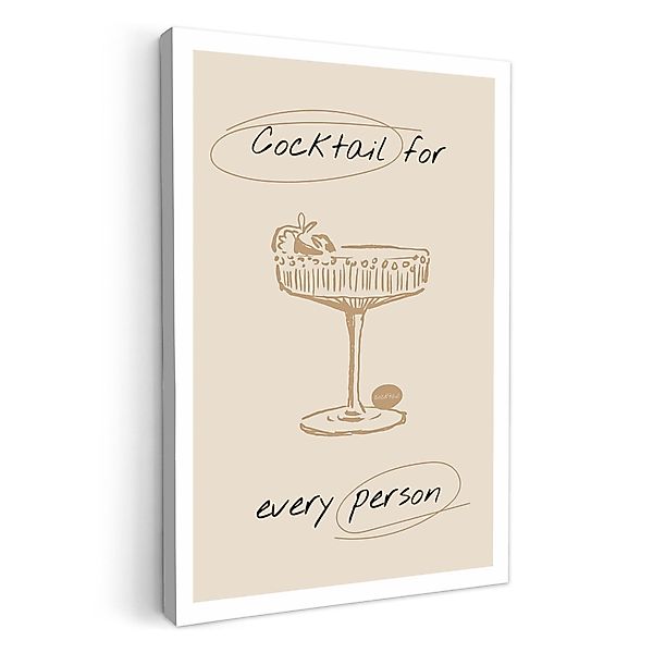 OneMillionCanvasses® Leinwandbild Cocktail - Beige - günstig online kaufen