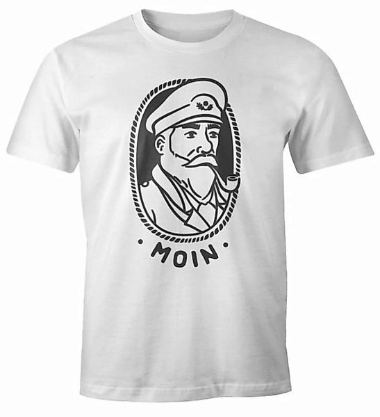 MoonWorks Print-Shirt Herren T-Shirt Kapitän Seemann mit Pfeife Schriftzug günstig online kaufen