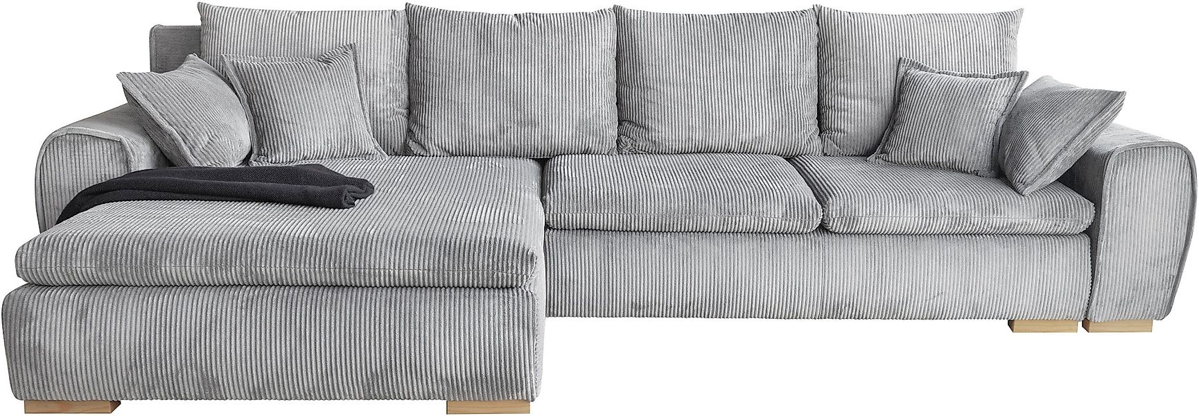 Home affaire Ecksofa "Katja L-Form, B: 325 cm" mit Bettfunktion, Bettkasten günstig online kaufen