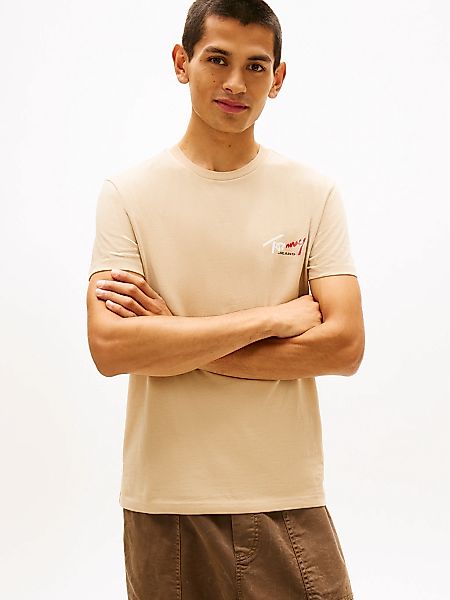 Tommy Jeans T-Shirt "TJM SLIM FIT SIGN CHEST" mit Markenprint günstig online kaufen