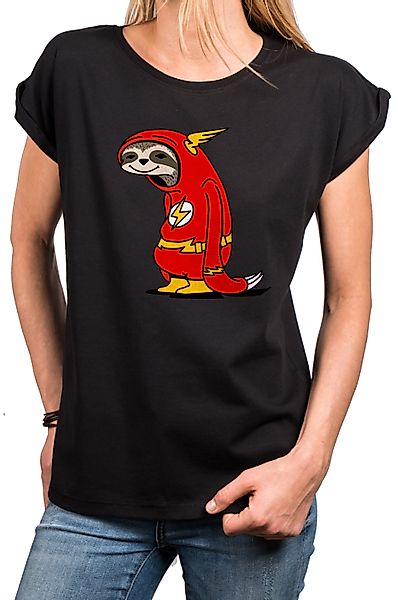 MAKAYA T-Shirt Damen mit Aufdruck Faultier günstig online kaufen