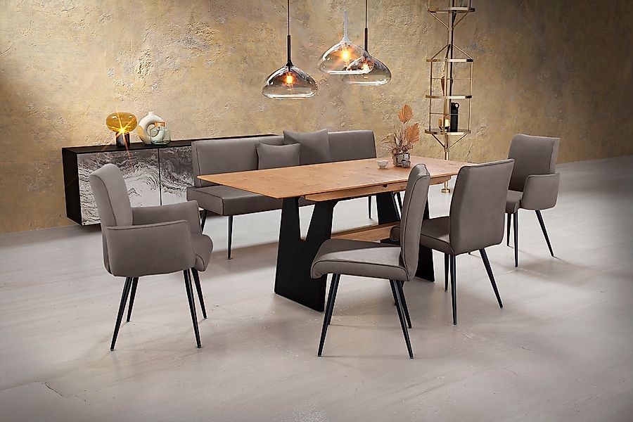 K+W Komfort & Wohnen Essgruppe »Giacomo I« 6 Stk. tlg. 2 Stühle und 2 Armle günstig online kaufen