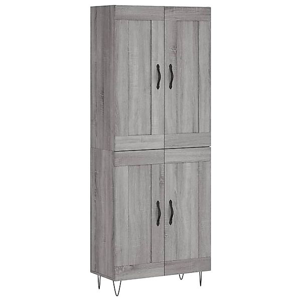 vidaXL Highboard Grau Sonoma 69,5x34x180 cm Holzwerkstoff 3199719 günstig online kaufen
