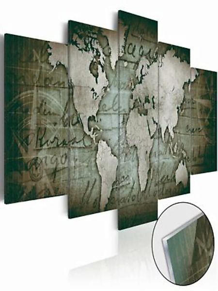 artgeist Acrylglasbild Acrylic prints – Bronze map III mehrfarbig Gr. 100 x günstig online kaufen