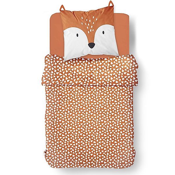 Familando Kinderbettwäsche lustiger Fuchs 135x200 80x80 günstig online kaufen