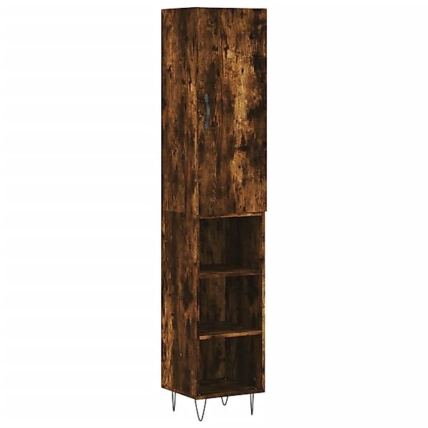 vidaXL Highboard Räuchereiche 34,5x34x180 cm Holzwerkstoff 3199014 günstig online kaufen