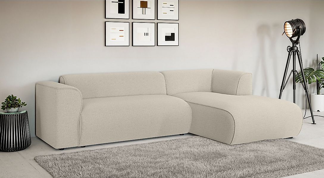 Home affaire Ecksofa MERID L-Form (257 cm), zeitlos & stilvolles Design, Au günstig online kaufen