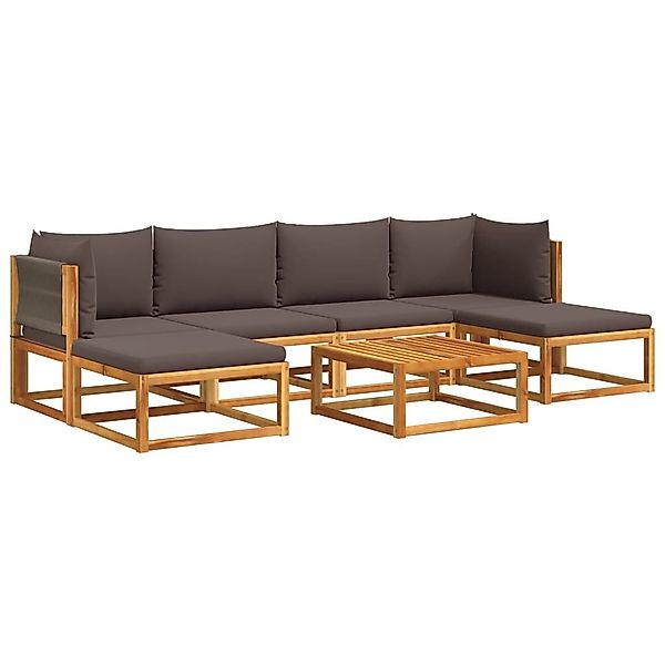 vidaXL Loungesofa 7-tlg. Garten-Sofagarnitur mit Kissen günstig online kaufen