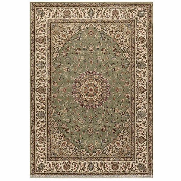 Peyer Syntex Klassischer Kurzflor Teppich Amina Medaillon 27008 Farbe Grün günstig online kaufen