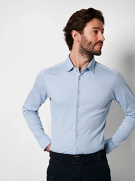 DESOTO Langarmhemd "Jerseyhemd Casual Kent" günstig online kaufen