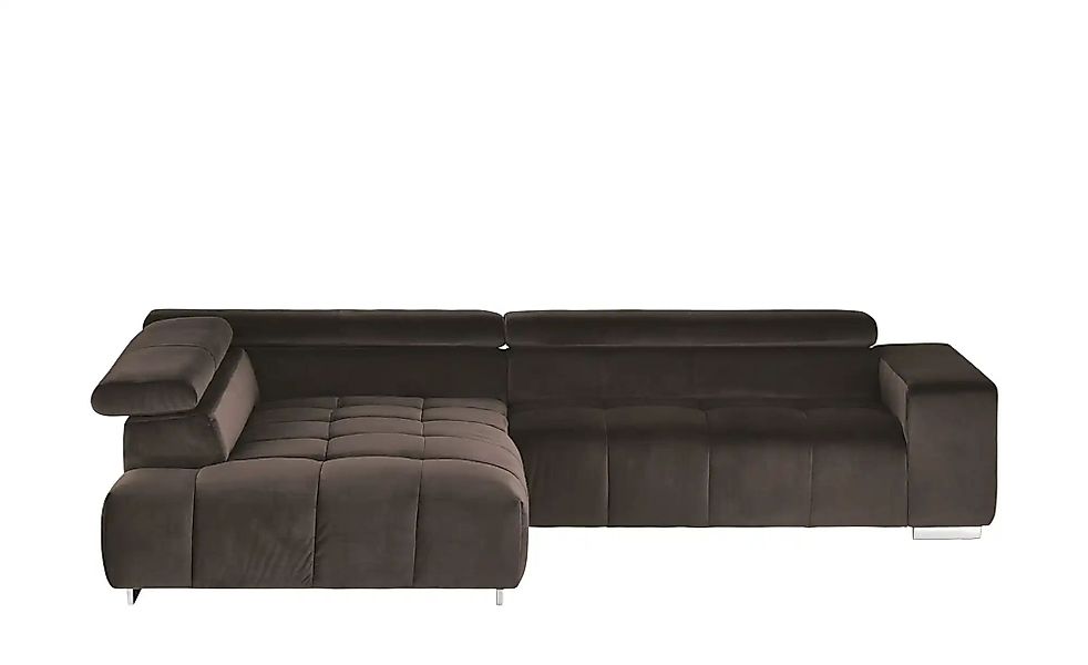 uno Ecksofa aus Samt  Origo ¦ braun ¦ Maße (cm): B: 308 H: 70 T: 225 Polste günstig online kaufen