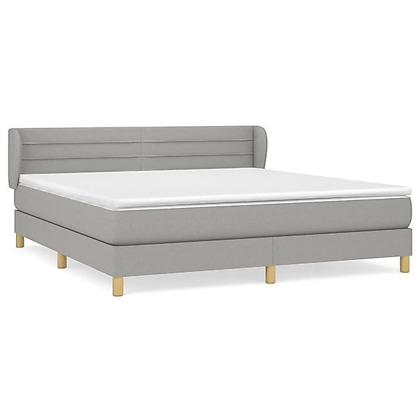 vidaXL Boxspringbett mit Matratze Hellgrau 160x200 cm Stoff1372266 günstig online kaufen