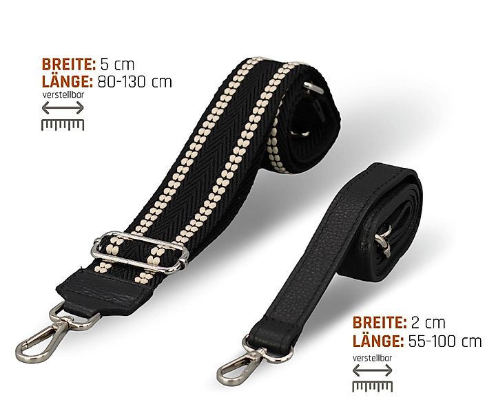 Adel Bags Gürteltasche Bauchtasche Damen Leder Schwarz, Umhängetasche, Echt günstig online kaufen