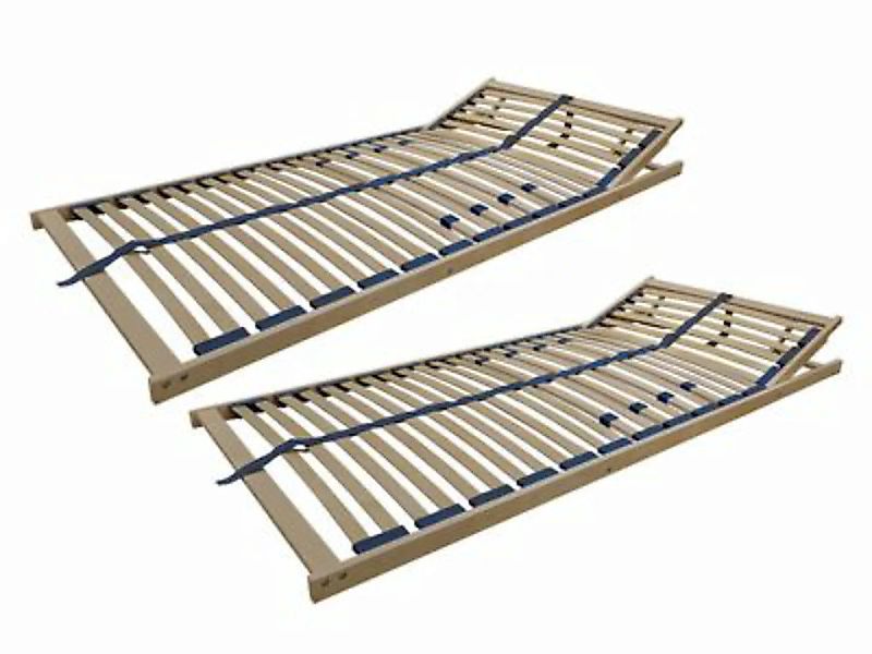 Erst-Holz® Federholzrahmen Lattenrost 80x200 cm Kopfteil verstellbar Doppel günstig online kaufen
