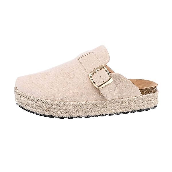 Ital-Design Damen Mules Freizeit Pantolette Flach günstig online kaufen