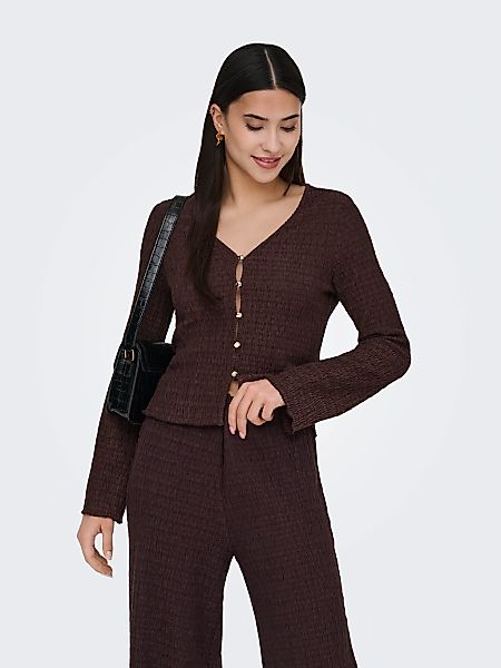 ONLY Strickjacke "ONLILSE L/S CARIDGAN STRUC JRS" Kunstfaser, V-Ausschnitt günstig online kaufen