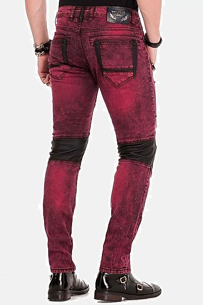 Cipo & Baxx Slim-fit-Jeans "Jeans", mit Nieten und dekorative Reißverschlüs günstig online kaufen