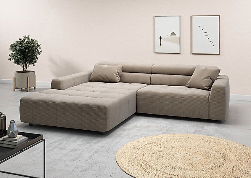 3C Candy Ecksofa »Denver auch mit Cord- und Easy care-Bezug, Kopfteilverste günstig online kaufen