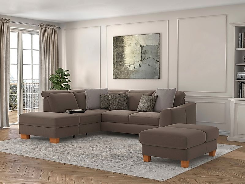 sit&more Ecksofa "Dundee L-Form", mit Federkern und Massivholzfüßen, wahlwe günstig online kaufen