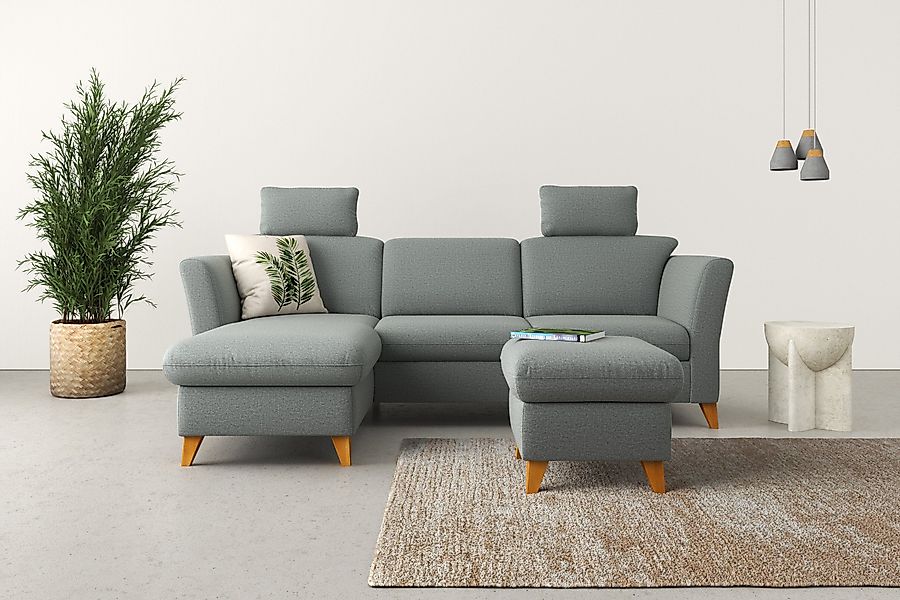 Home affaire Ecksofa "Trelleborg L-Form", Federkern-Polsterung, wahlweise m günstig online kaufen