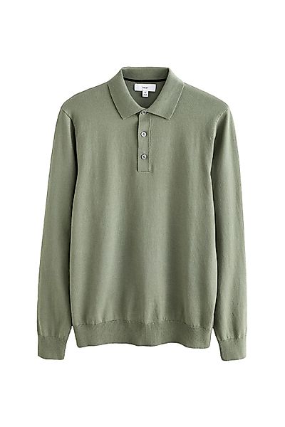 Next Langarm-Poloshirt Langärmeliges Slim Fit Poloshirt günstig online kaufen