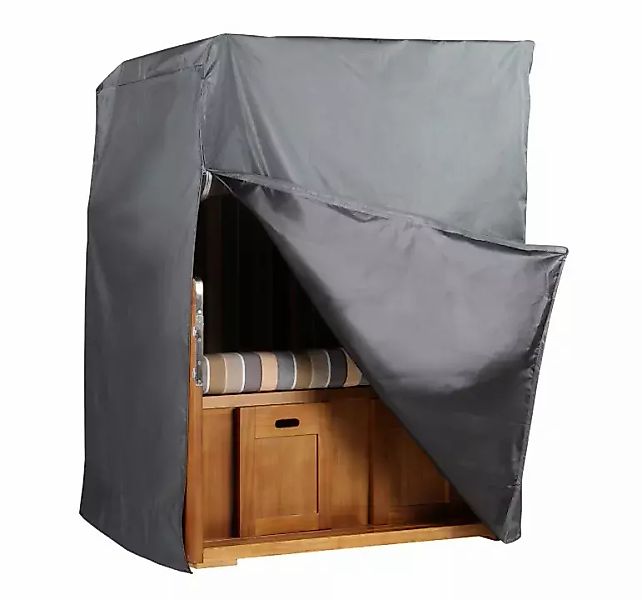 Strandkorb Amrum Mahagoni washed grey PE koboo grey Dessin 500-KOMPLETTSET günstig online kaufen