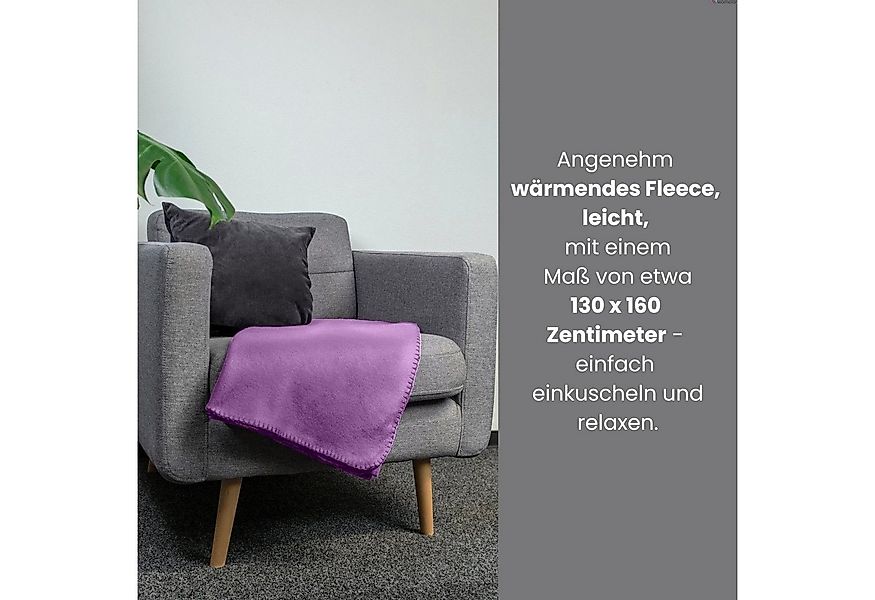 Wohndecke Polar-Fleece, wometo, OEKO-TEX®, 2 Fleecedecken mit Kettel-Rand & günstig online kaufen