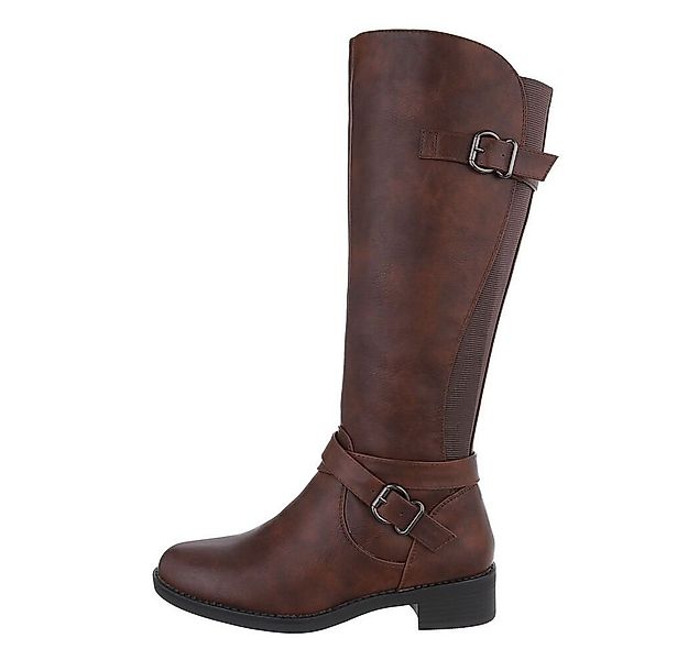 Ital-Design Damen Freizeit Stiefel (85757801) Blockabsatz Flache Stiefel in günstig online kaufen