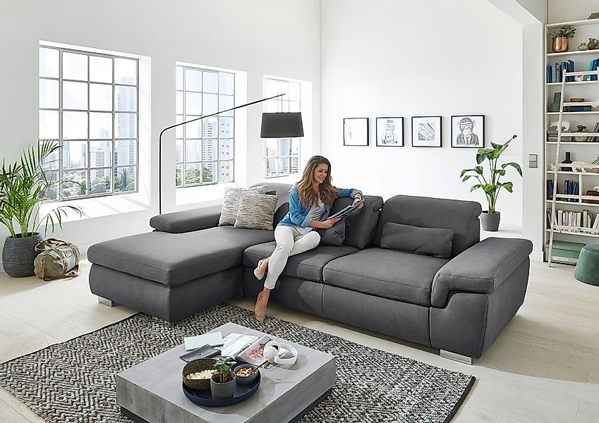 Die PlanBar Ecksofa "MP-IN17041 L-Form" mit Sitztiefenverstellung, optional günstig online kaufen