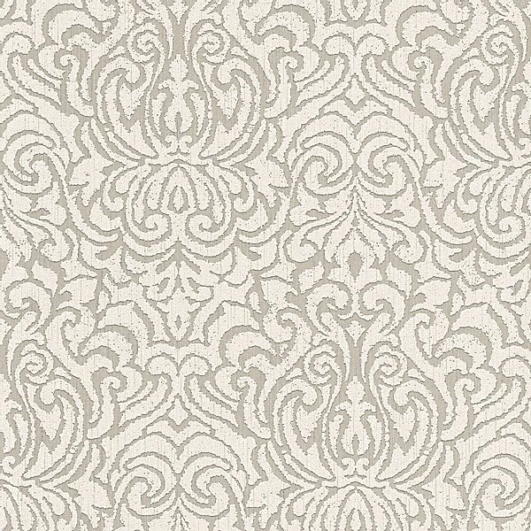 PROFHOME 961933-GU Barock Tapete Ornament Matt Beige Creme 0,53 m x 10,05 m günstig online kaufen