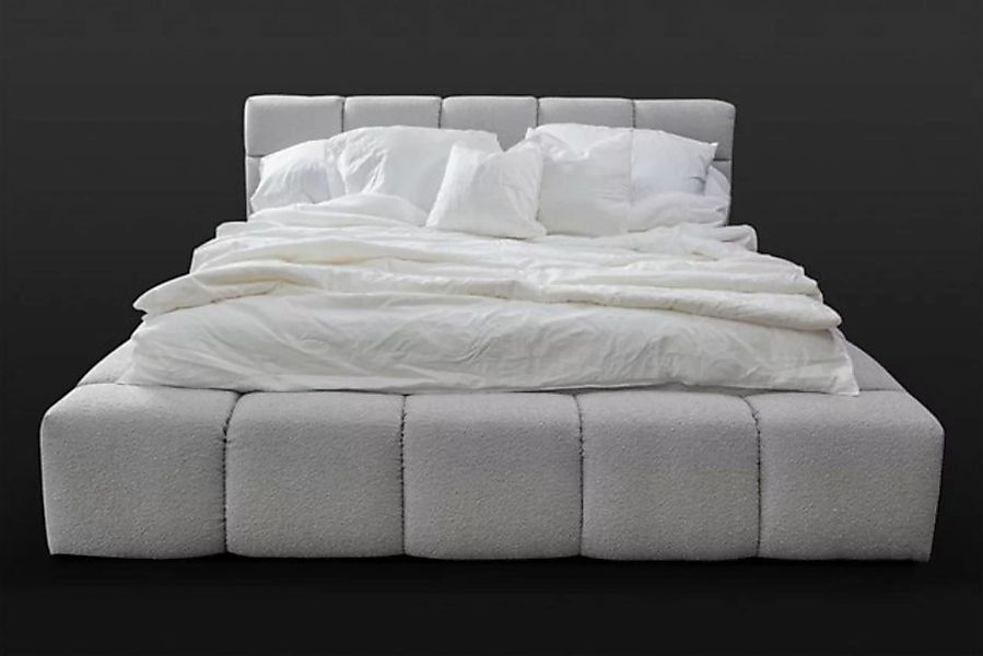 JVmoebel Bett Bett grau Doppel Schlafzimmer Luxus Design elegant Stoff neu günstig online kaufen