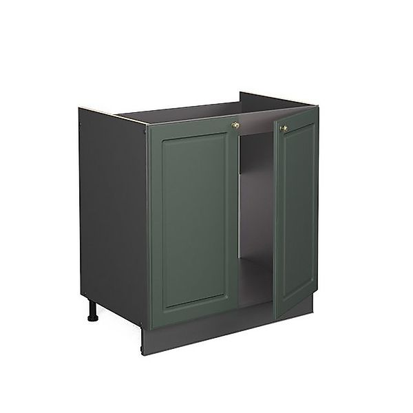 Vicco Spülenunterschrank Fame-Line, Grün-Gold Landhaus/Anthrazit, 80 cm, AP günstig online kaufen