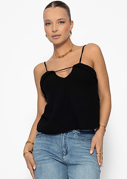 SASSYCLASSY Trägertop Feminines Musselin Top aus günstig online kaufen