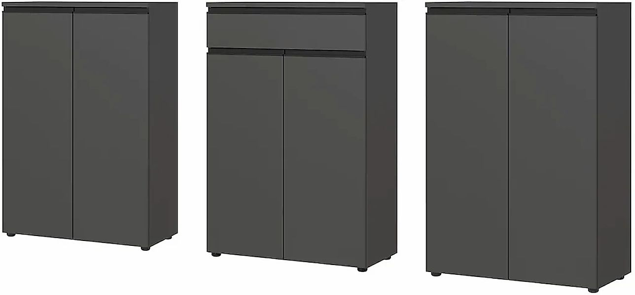 GERMANIA Büromöbel-Set "Lemont" 3 Stk. tlg. Set bestehend aus 2 Aktenschrän günstig online kaufen