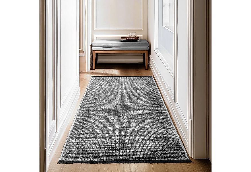 SIMPEX24 Teppich Boho Design, Läufer, Höhe: 7 mm, Baumwolle, Waschbarer Tep günstig online kaufen