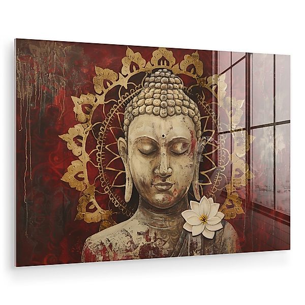MuchoWow Acrylglasbild Buddha - Mandala - günstig online kaufen