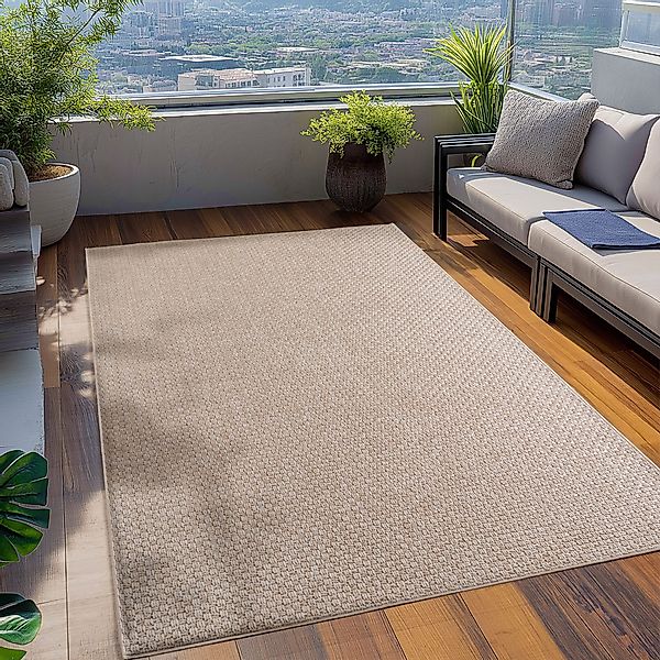 Teppium Teppich Einfarbiger Geflochtener Teppich, Rechteckig, Höhe: 5 mm, I günstig online kaufen