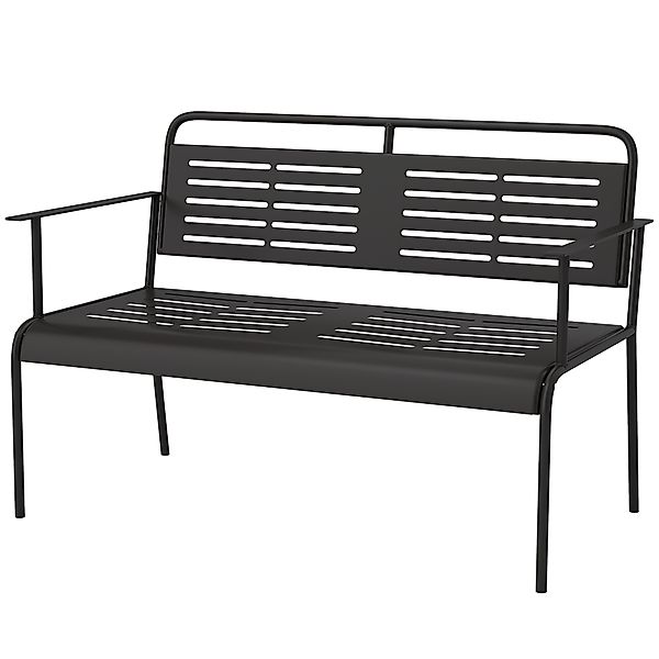 Outsunny 2-Sitzer Gartenbank, Sitzbank mit Lamellen-Design, wasserabweisend günstig online kaufen