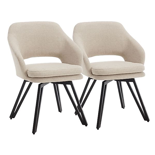 CHAIRUS Esszimmerstuhl 2er Set Leinen/Chenille-Esszimmerstühle mit günstig online kaufen