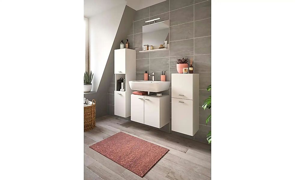 Badkombination  Bostalsee ¦ weiß ¦ Maße (cm): B: 137 H: 186 Schränke > Bads günstig online kaufen