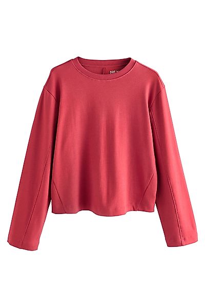 Next T-Shirt Interlock Langarmshirt mit Rundhalsausschnitt günstig online kaufen