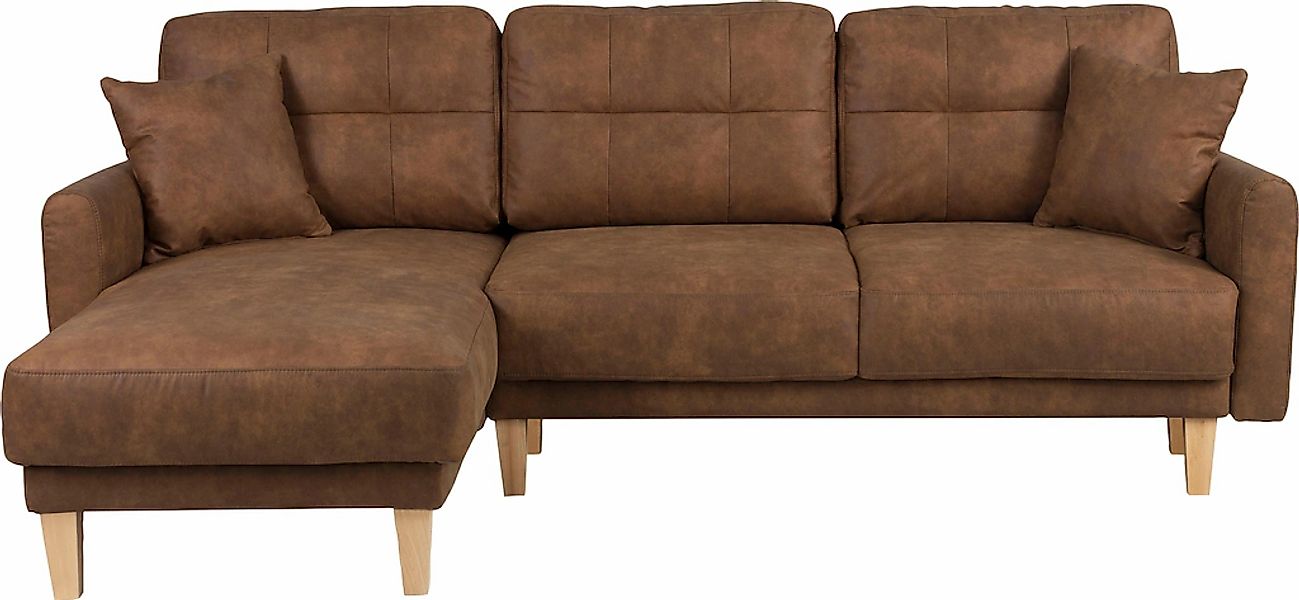 Home affaire Ecksofa "TRIPLO optionale Schlafsofa mit Bettkasten, Maße B/T/ günstig online kaufen