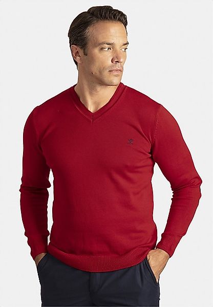 SIR RAYMOND TAILOR Strickpullover Los Angeles (1-tlg) mit klassischem V-Aus günstig online kaufen