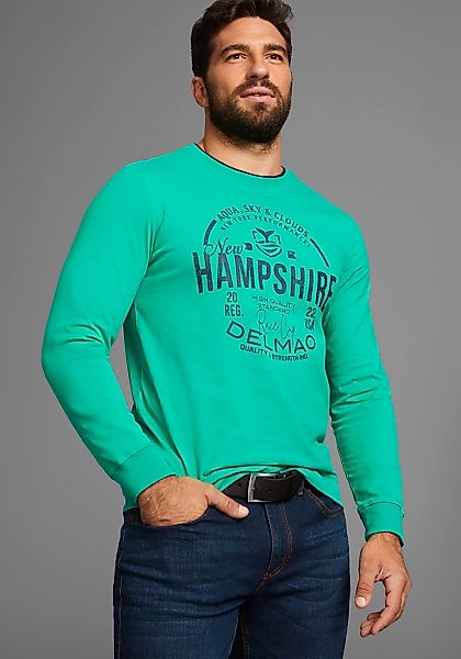 DELMAO Langarmshirt, mit modernem Print - NEUE KOLLEKTION günstig online kaufen