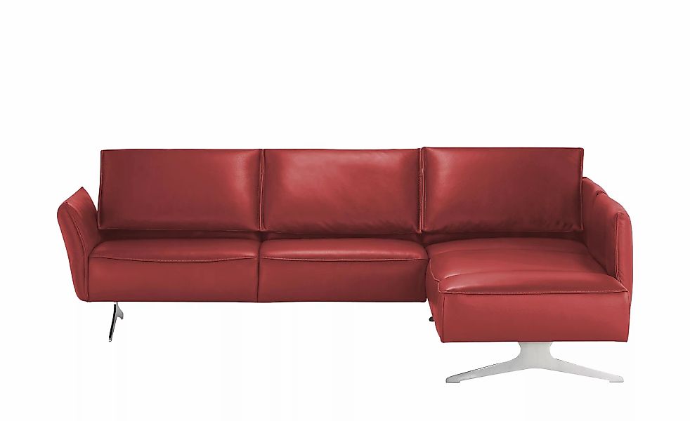 KOINOR Ecksofa Leder  Vineto ¦ rot ¦ Maße (cm): B: 272 H: 83 T: 207.0 Polst günstig online kaufen