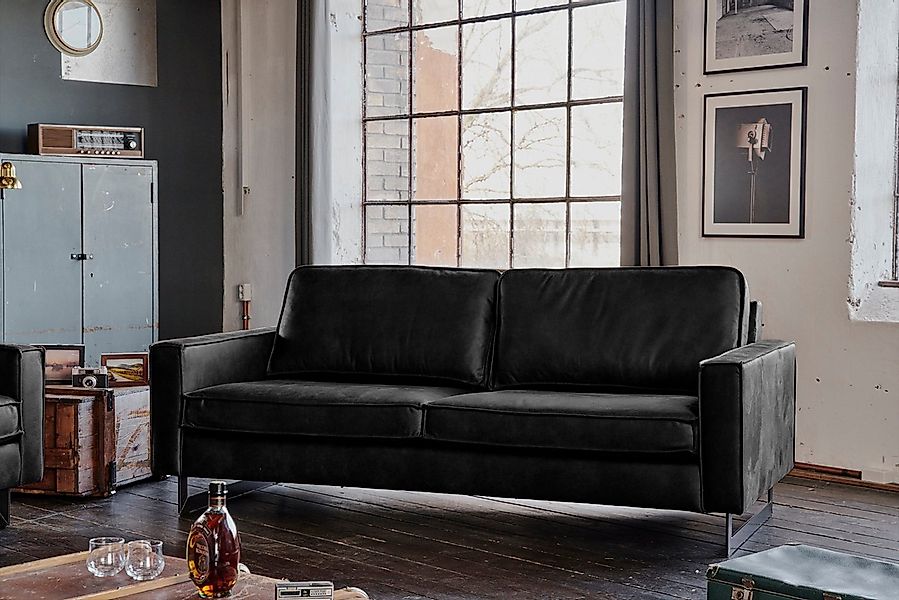 KAWOLA Sofa VILNIUS, Couch Lederfaserstoff, 2-Sitzer oder 3-Sitzer, verschi günstig online kaufen